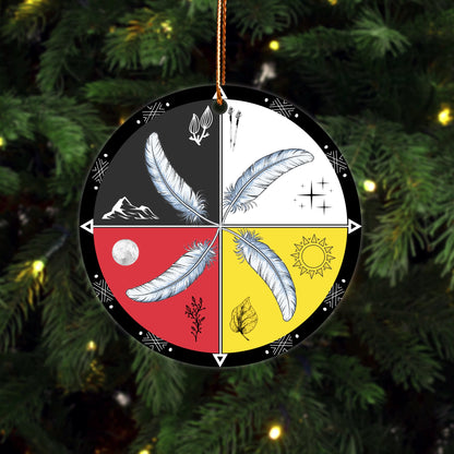 Four Directions Feather Native American - Unique Christmas Gift Decor Flat Acrylic