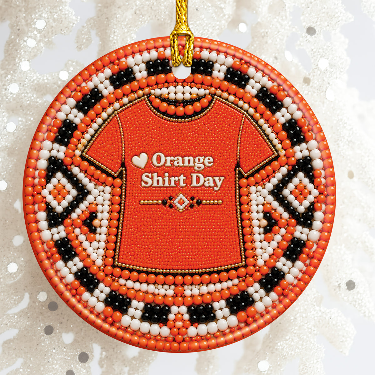 Orange Shirt Day Ceramic Ornament - Every Child Matters Gift Decor