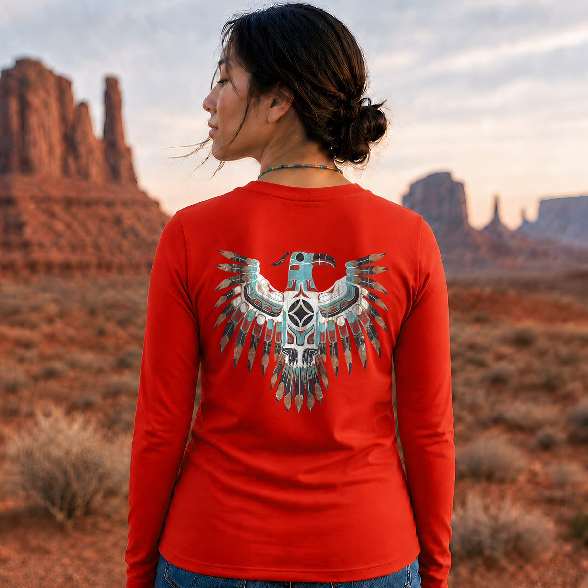 Thunderbird Native American Eagle - Two Sides Unisex Long Sleeve