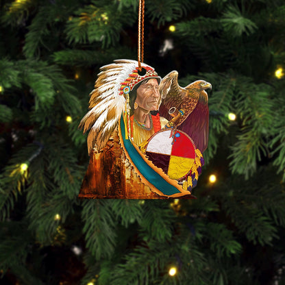 Eagle Chief Four Direction Native Pride American - Unique Christmas Gift Decor Flat Acrylic