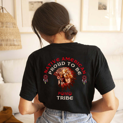 Proud To Be Native American - Custom Tribe Heritage Design - Two sides - T-Shirt/V-Neck/Hoodie/Sweatshirt