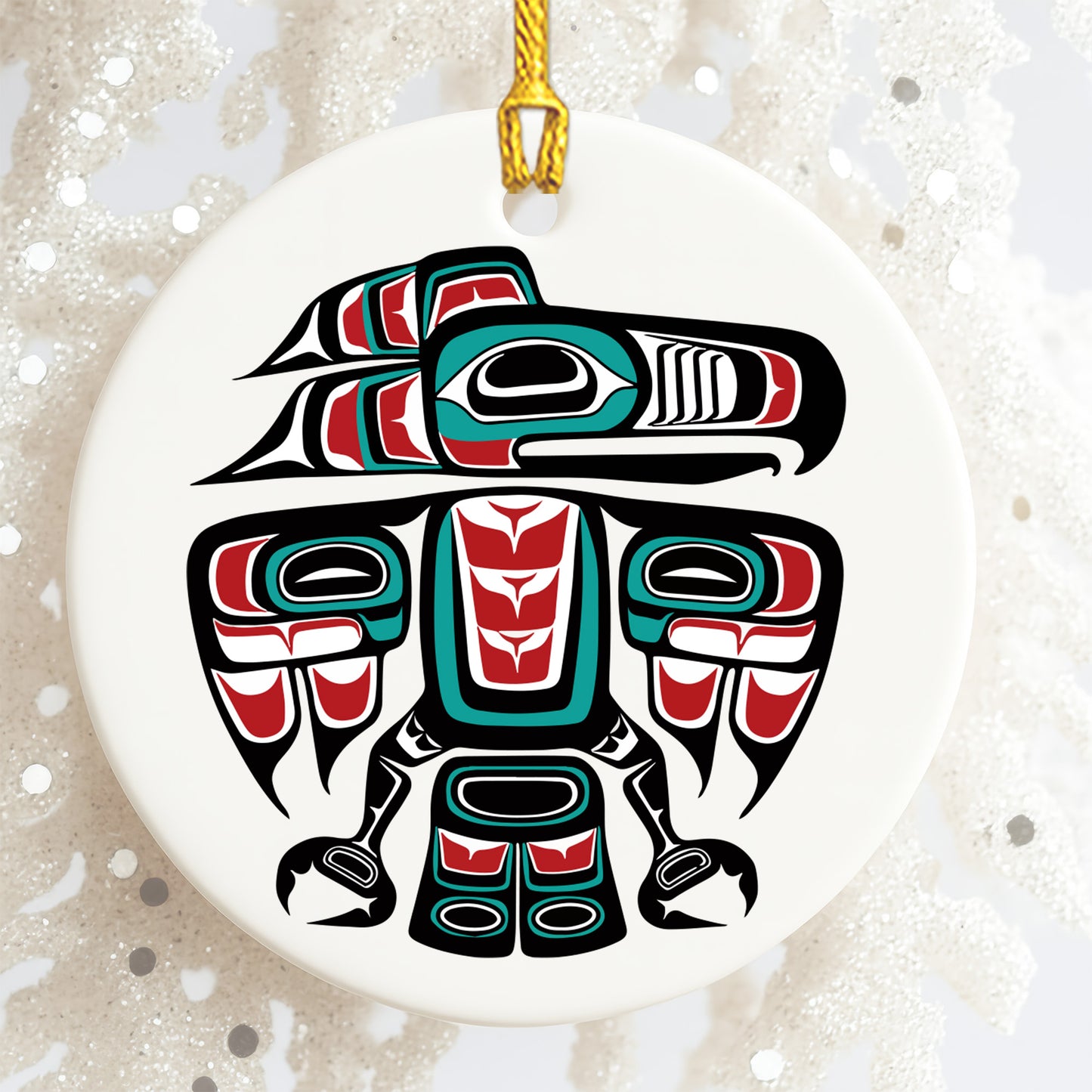 Personalized Native American Totem Ceramic Ornament - Holiday Decor