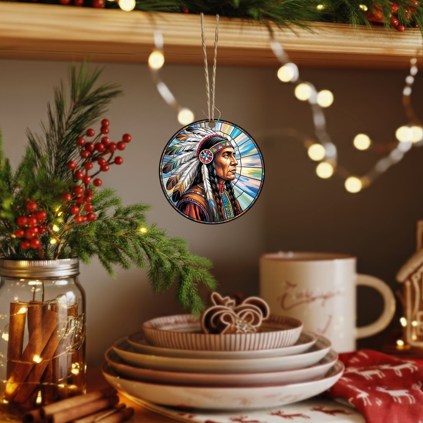 Native American Chief - Tribal Pride Spirit Art Decor Flat Acrylic