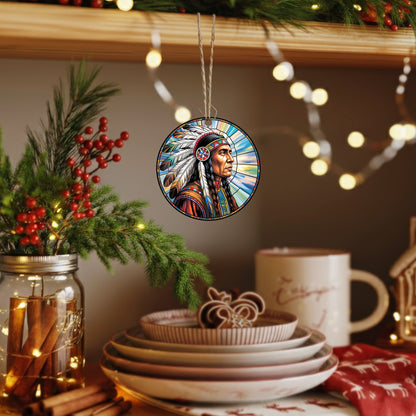 Native American Chief - Tribal Pride Spirit Art Decor Flat Acrylic