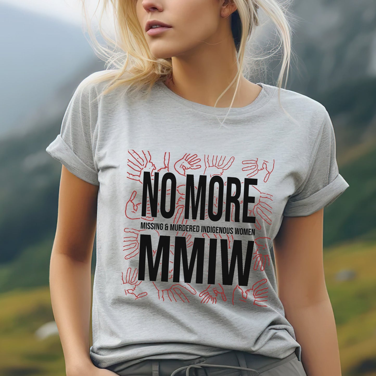 No More MMIW Missing & Murdered Indigenous Women Unisex T-shirt/T-shirt V-Neck/Hoodie/Sweatshirt - Support for Native American Women