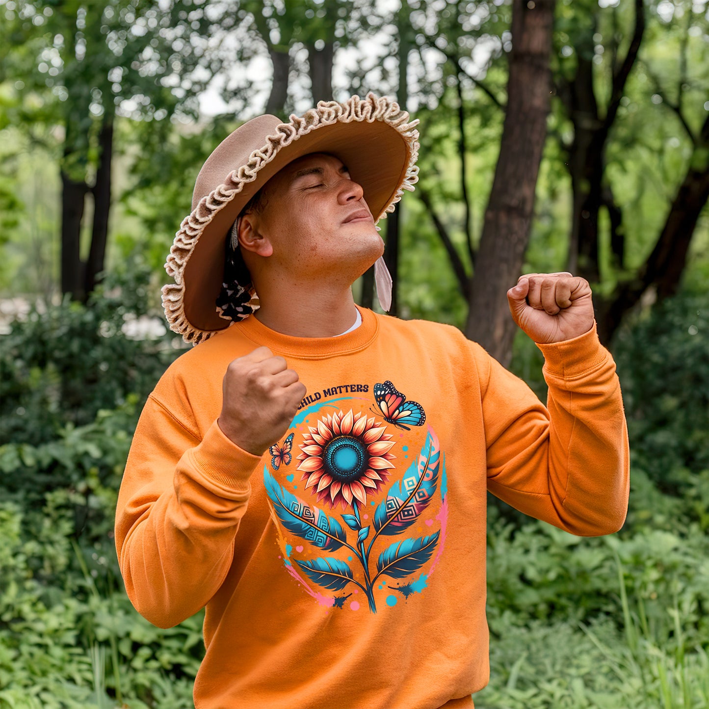 Every Child Matters Orange Shirt Day Sunflower Design Unisex T-shirt/Hoodie/Sweatshirt