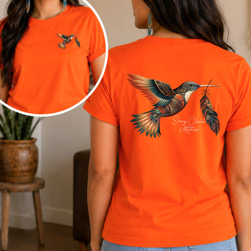 Every Child Matters Hummingbird Feather Native American - Two sides - Unisex T-shirt/V-neck T-shirt/Hoodie/Sweatshirt