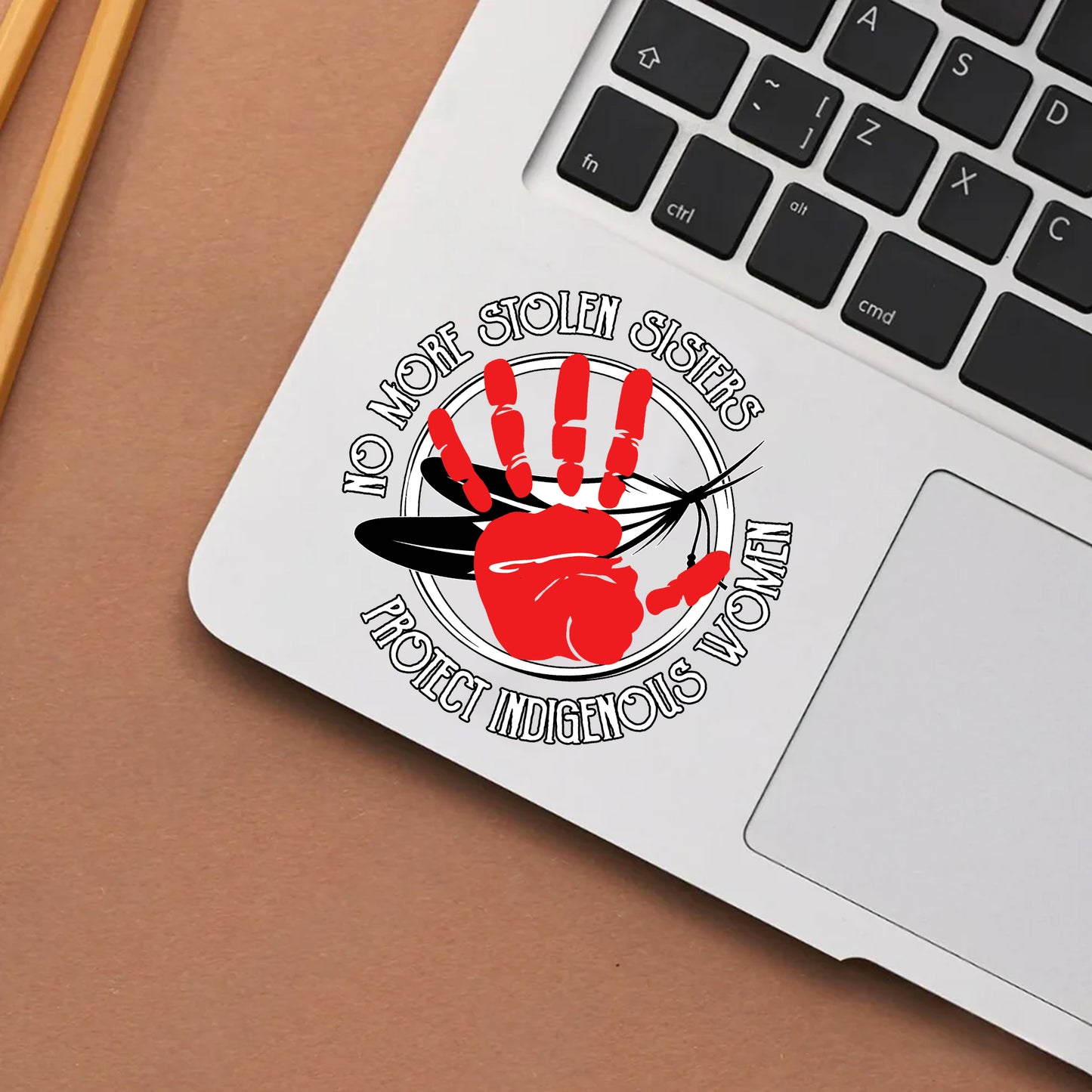 No More Stolen Sistersl Protect Indigenous Women - Red Hand Decal