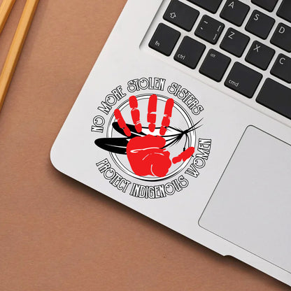 No More Stolen Sistersl Protect Indigenous Women - Red Hand Decal