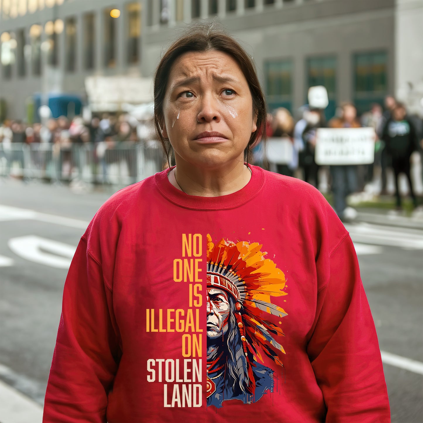 NO ONE IS ILLEGAL ON STOLEN LAND Unisex T-Shirt/T-Shirt V-Neck/Hoodie/Sweatshirt