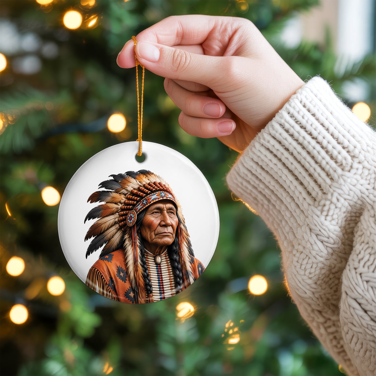 Ancestral Roots Native Heritage Christmas Ornament – Indigenous-Inspired Holiday Keepsake