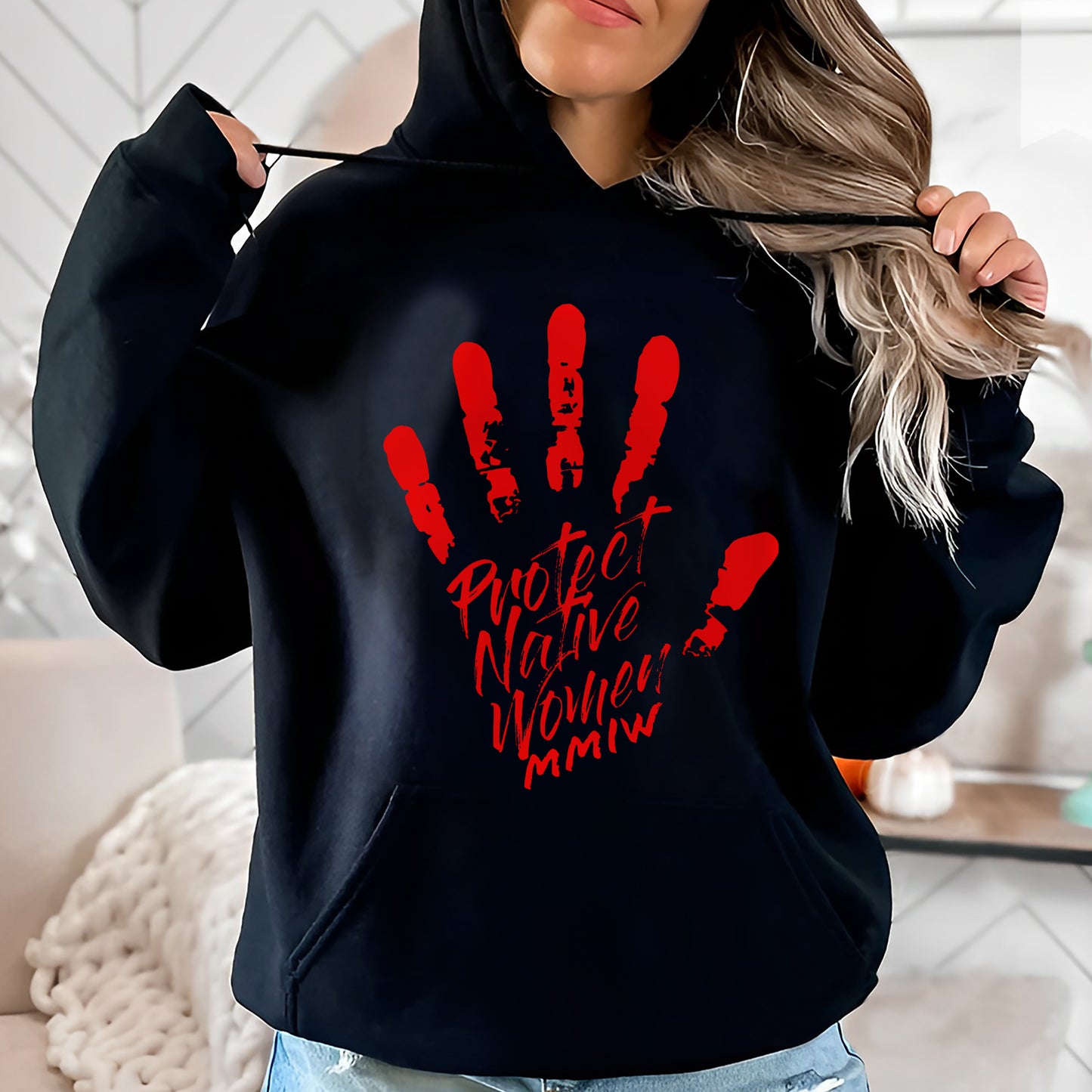 MMIW Protect Native Women Red Hand Unisex T-Shirt/T-Shirt V-Neck/Hoodie/Sweatshirt