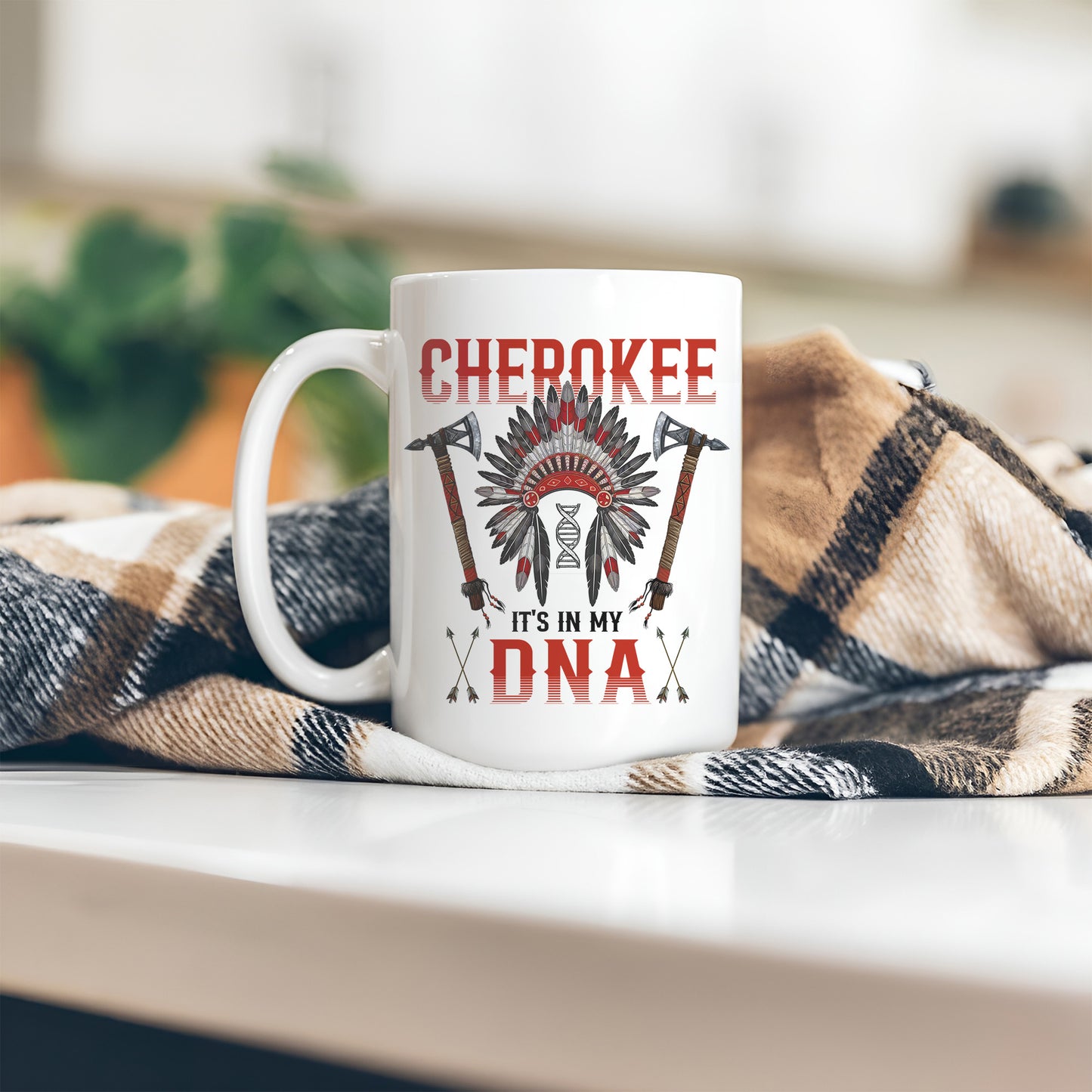 Cherokee It's In My DNA Red Color Ceramic Coffee Mug 10A