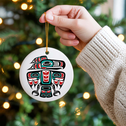 Personalized Native American Totem Ceramic Ornament - Holiday Decor