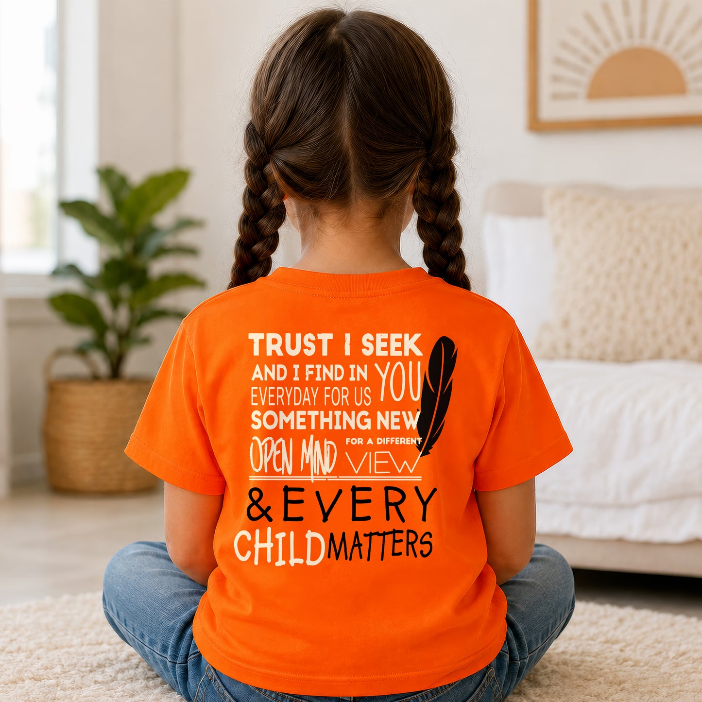 Every Child Matters Orange Shirt, Indigenous Awareness - Two sides - Unisex T-shirt/V-neck T-shirt/Hoodie/Sweatshirt