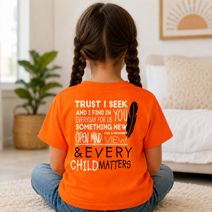 Every Child Matters Orange Shirt, Indigenous Awareness - Two sides - Unisex T-shirt/V-neck T-shirt/Hoodie/Sweatshirt