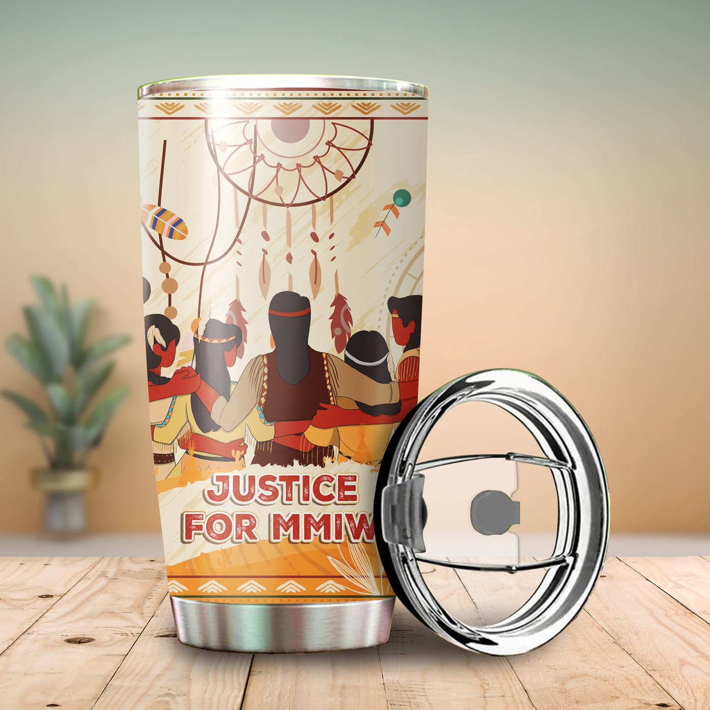 Justice For MMIW -  Native American Stainless Steel Tumbler 001