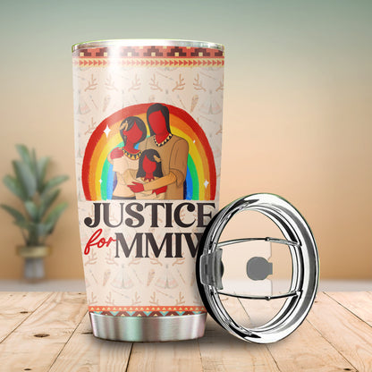 Justice For MMIW -  Native American Stainless Steel Tumbler 009