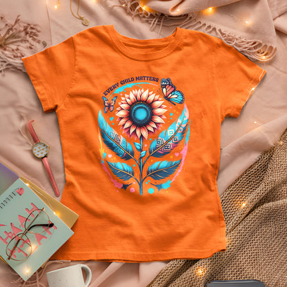 Every Child Matters Orange Shirt Day Sunflower Design Unisex T-shirt/Hoodie/Sweatshirt