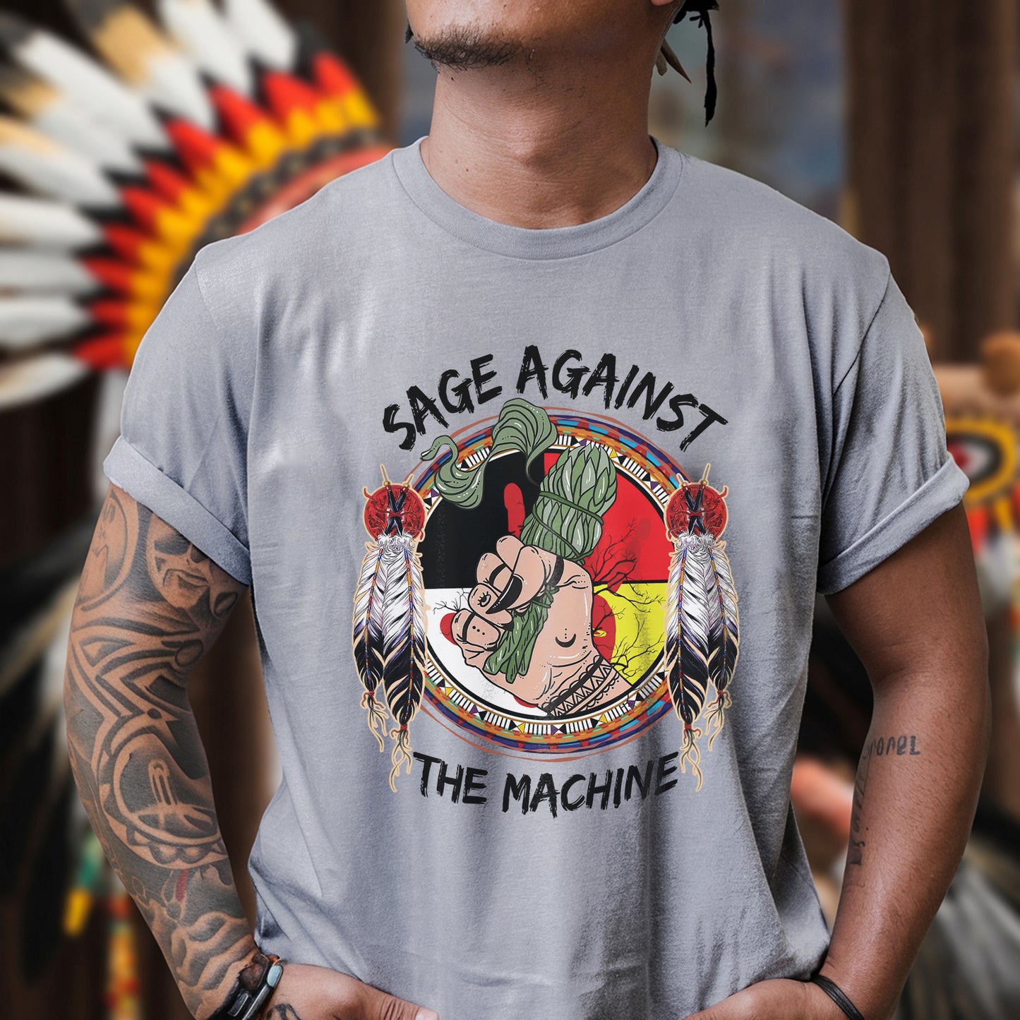 Sage Against The Machine Indigenous Power- MMIW Unisex T-Shirt/Hoodie/V-Neck/Sweatshirt