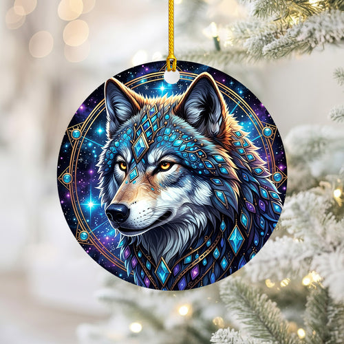 Galaxy Wolf - Crystal Spirit Animal Starry - Unique Christmas Gift Decor Flat Acrylic