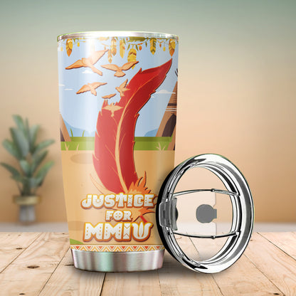 Justice For MMIW -  Native American Stainless Steel Tumbler 018