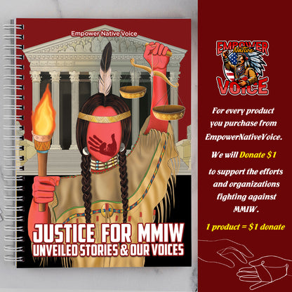 Premium Handmade Takenote: Justice for MMIW - Unveiled Stories & Our Voices + Free Bookmark Gift