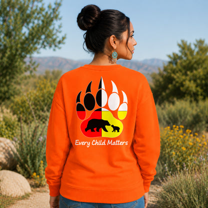 Every Child Matters Bear Paw Indigenous Pride - Two sides - Unisex T-shirt/V-neck T-shirt/Hoodie/Sweatshirt