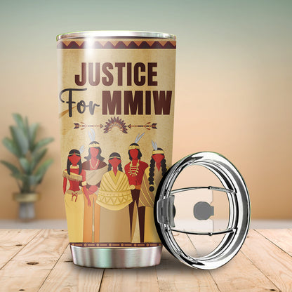 Justice For MMIW -  Native American Stainless Steel Tumbler 002