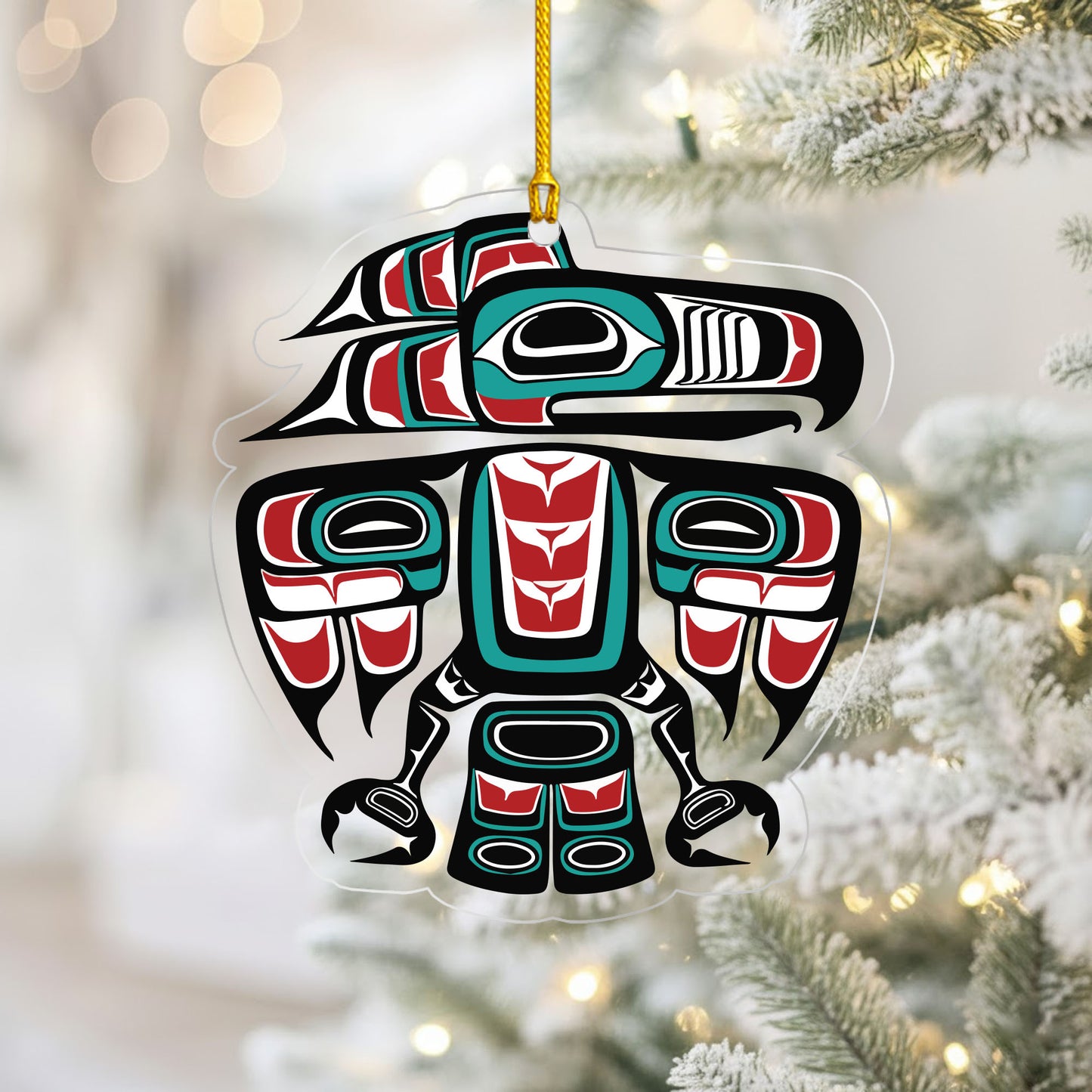 Pacific Northwest Totem - Indigenous Tribal Art Holiday Decor Flat Acrylic