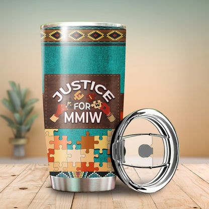 Justice For MMIW -  Native American Stainless Steel Tumbler 012