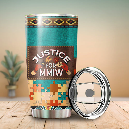 Justice For MMIW -  Native American Stainless Steel Tumbler 012