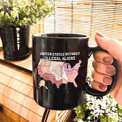 Native Tribes Map of America - Without Illegal Aliens Ceramic Coffee Mug