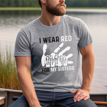 MMIW I Wear Red For My Sister Red Hand Unisex T-shirt/Hoodie/Sweatshirt