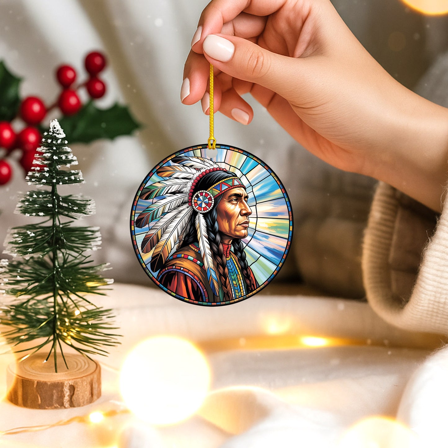 Native American Chief - Tribal Pride Spirit Art Decor Flat Acrylic