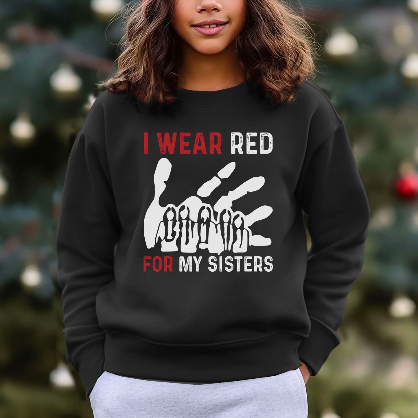 MMIW I Wear Red For My Sister Red Hand Unisex T-shirt/Hoodie/Sweatshirt