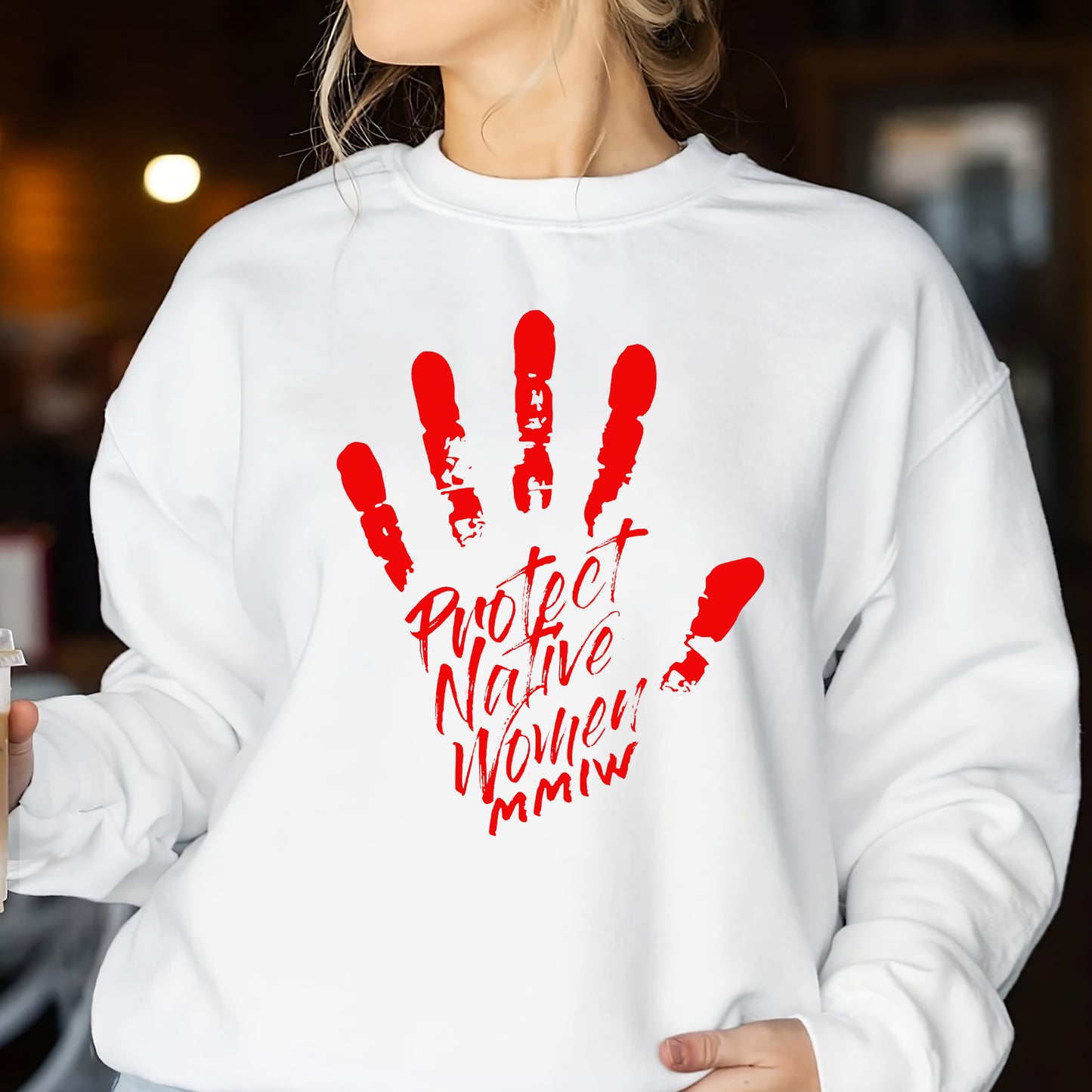 MMIW Protect Native Women Red Hand Unisex T-Shirt/T-Shirt V-Neck/Hoodie/Sweatshirt