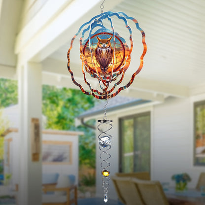 Native American Owl Wind Spinner