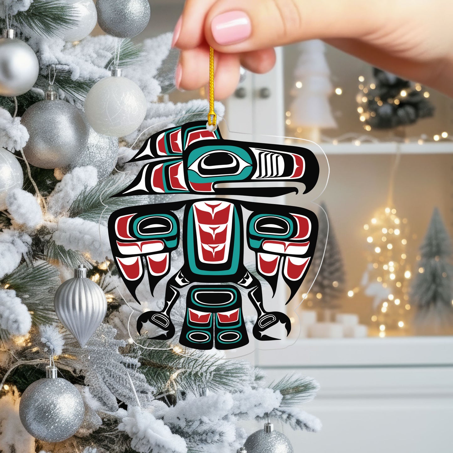 Pacific Northwest Totem - Indigenous Tribal Art Holiday Decor Flat Acrylic