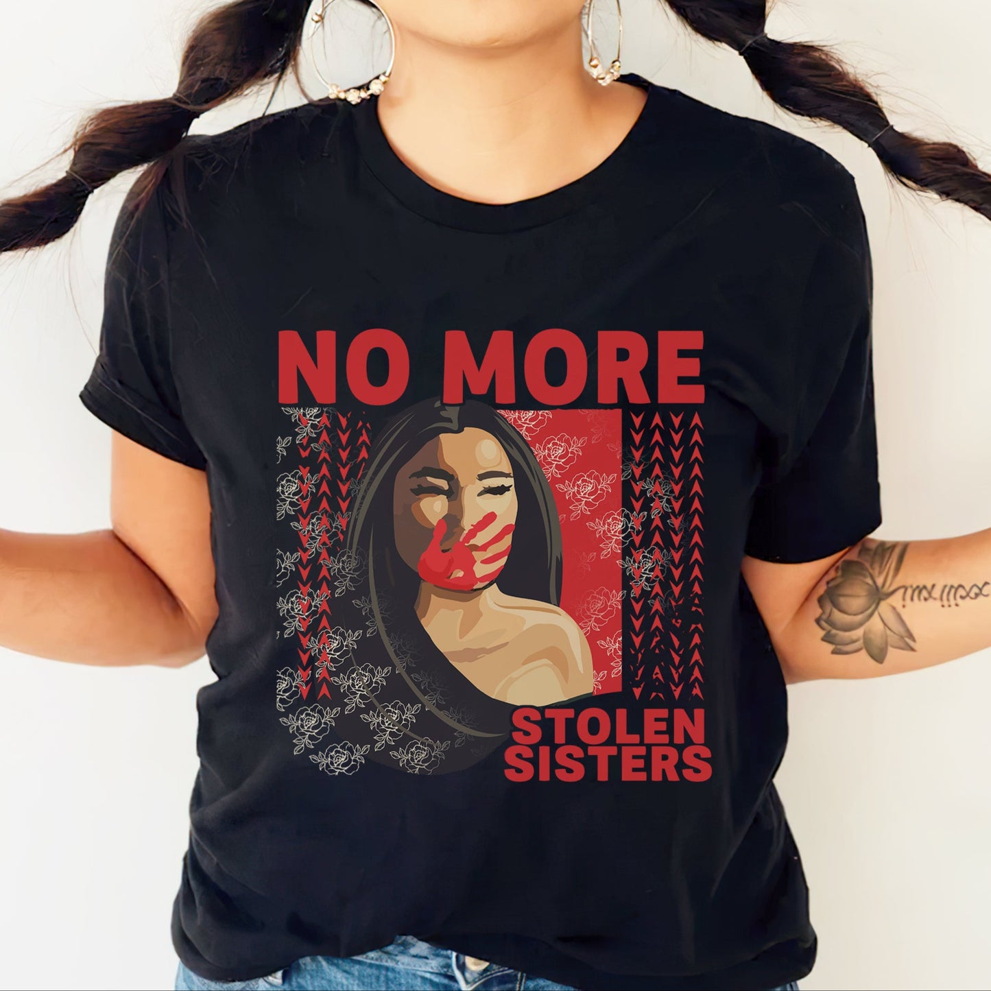 NO MORE STOLEN SISTERS Red Hand - Unisex T-Shirt/T-Shirt V-Neck/Hoodie/Sweatshirt