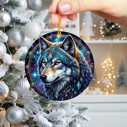 Galaxy Wolf - Crystal Spirit Animal Starry - Unique Christmas Gift Decor Flat Acrylic