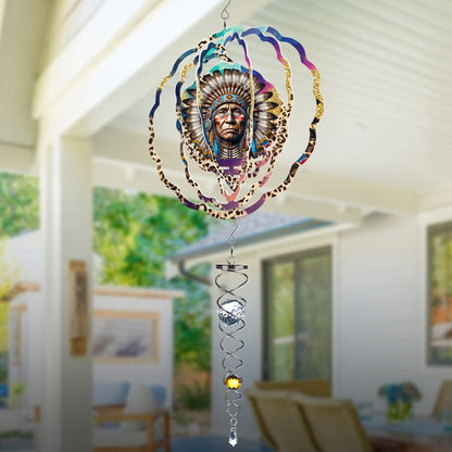 Native American Chief Wind Spinner