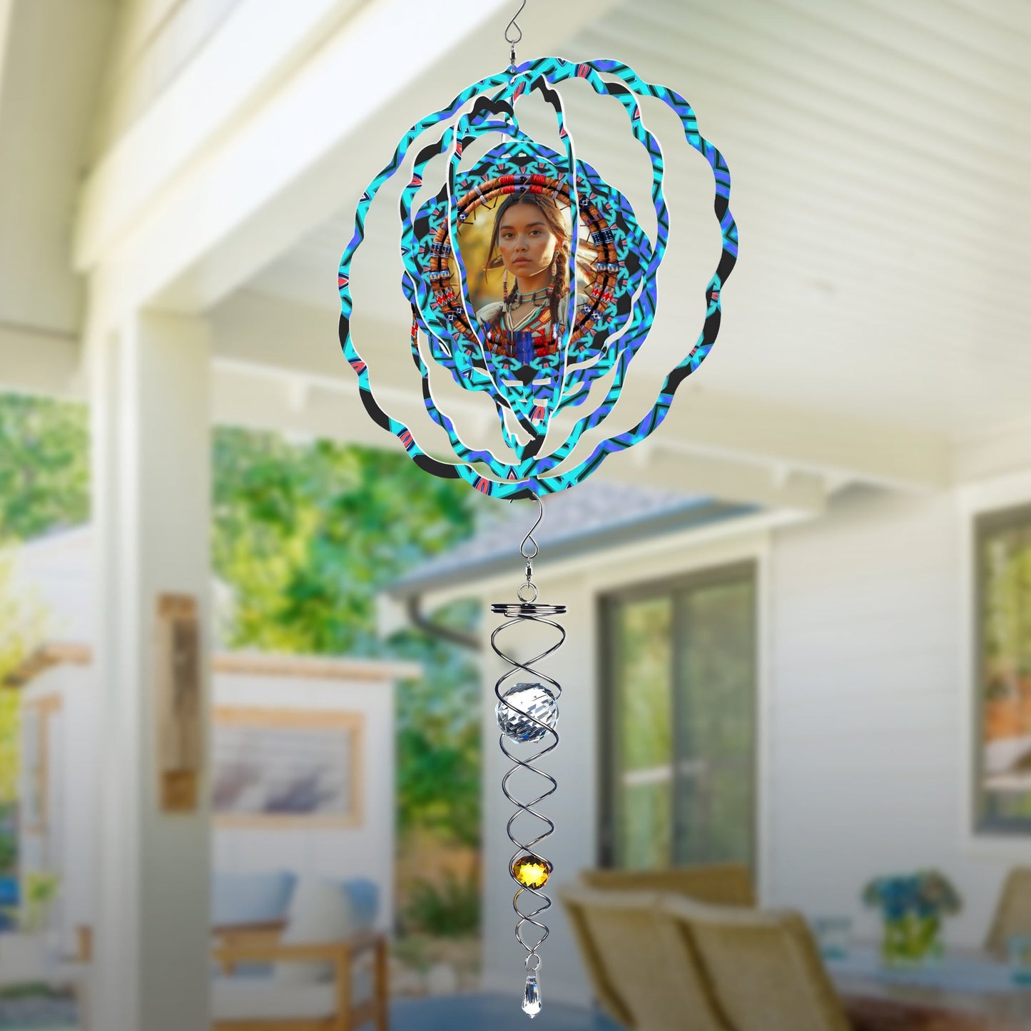 Custom Native American Style Wind Spinner