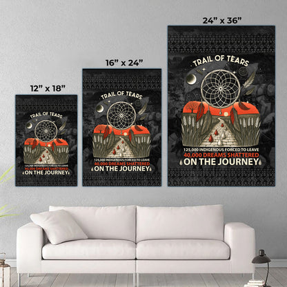 Trail Of Tears - 125000 Indigenous Forced To Leave 40000 Dreams Shattere Poster/Canvas