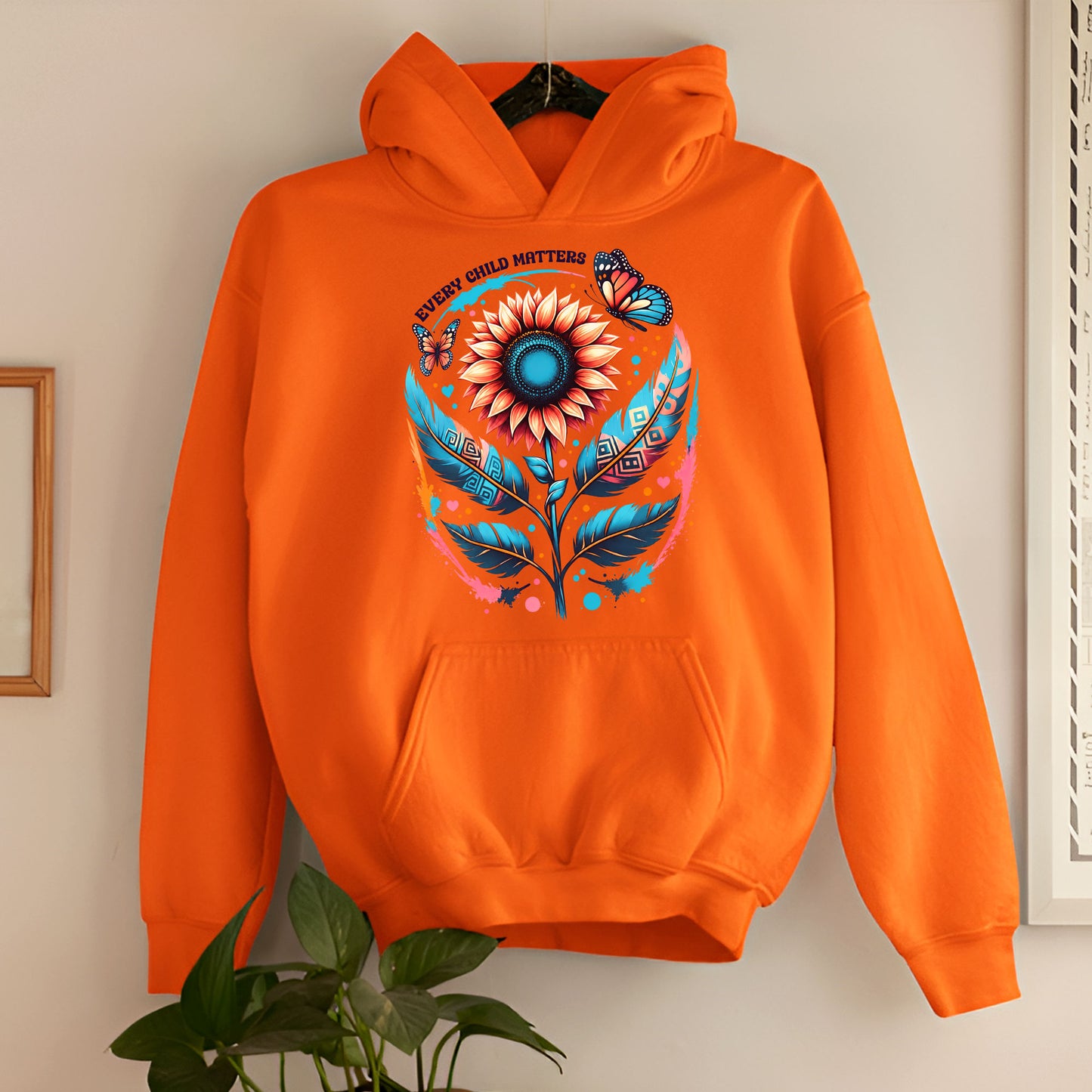 Every Child Matters Orange Shirt Day Sunflower Design Unisex T-shirt/Hoodie/Sweatshirt