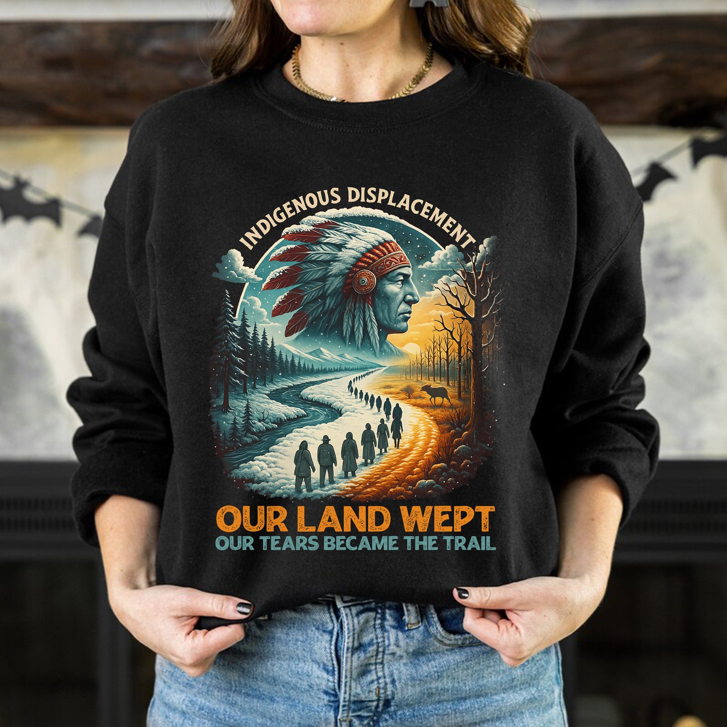 Indigenous Displacement - Our Land Wept Our Tears Became The Trail Unisex T-Shirt/Hoodie/Sweatshirt