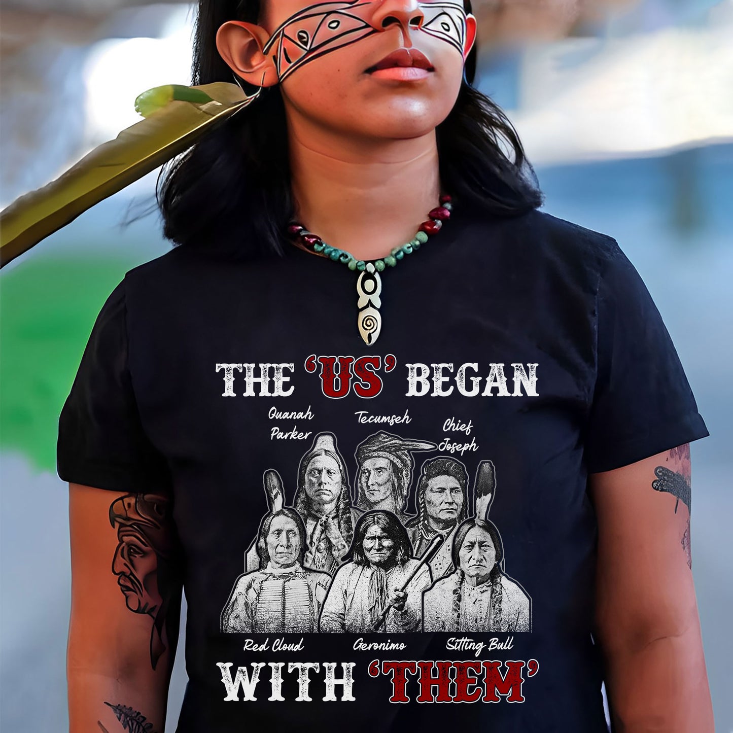 "The US Began With Them" Native American Leaders - Indigenous Chiefs Unisex T-Shirt/T-Shirt V-Neck/Hoodie/Sweatshirt