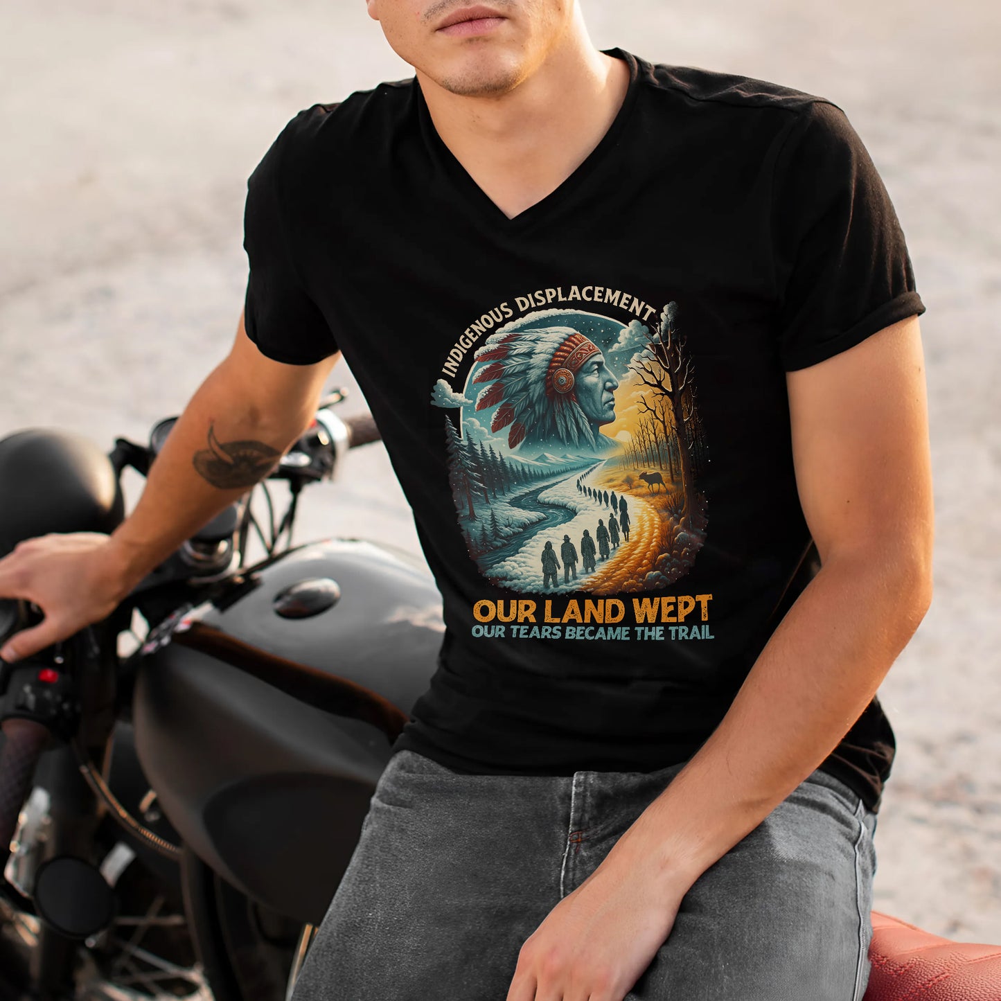 Indigenous Displacement - Our Land Wept Our Tears Became The Trail Unisex T-Shirt/Hoodie/Sweatshirt