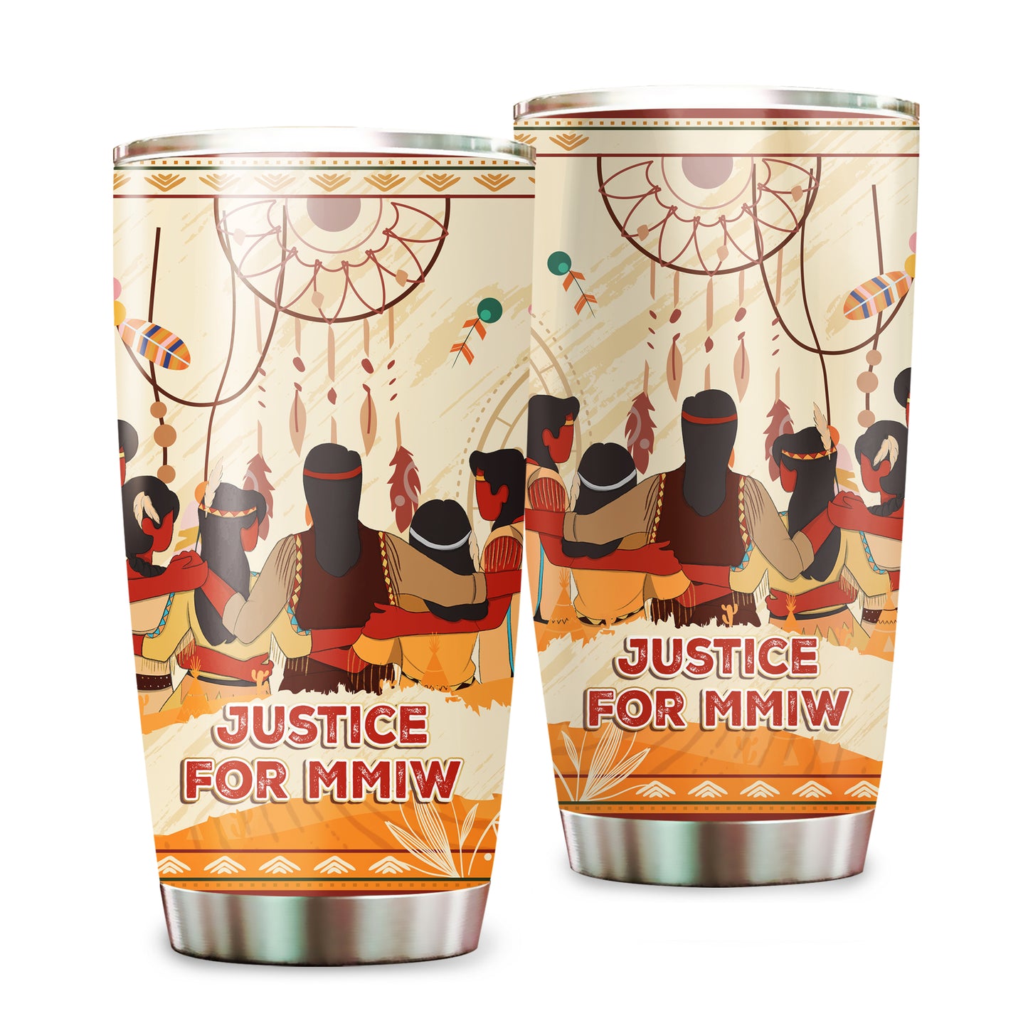 Justice For MMIW -  Native American Stainless Steel Tumbler 001