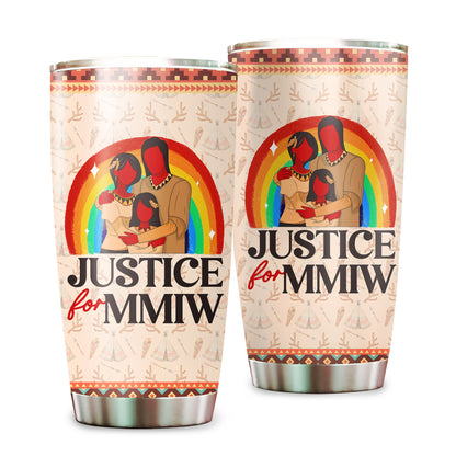 Justice For MMIW -  Native American Stainless Steel Tumbler 009